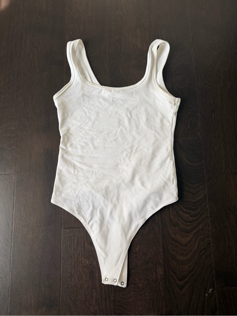 Abercrombie & Fitch White Scoop Neck Bodysuit